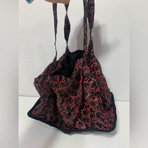 HELLO KITTY Packable Reusable Eco Nylon Tote shopping Bag black and red